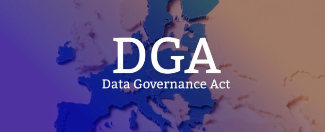 DGA - Data Governance Act, i bakgrunden syns en karta på Europa