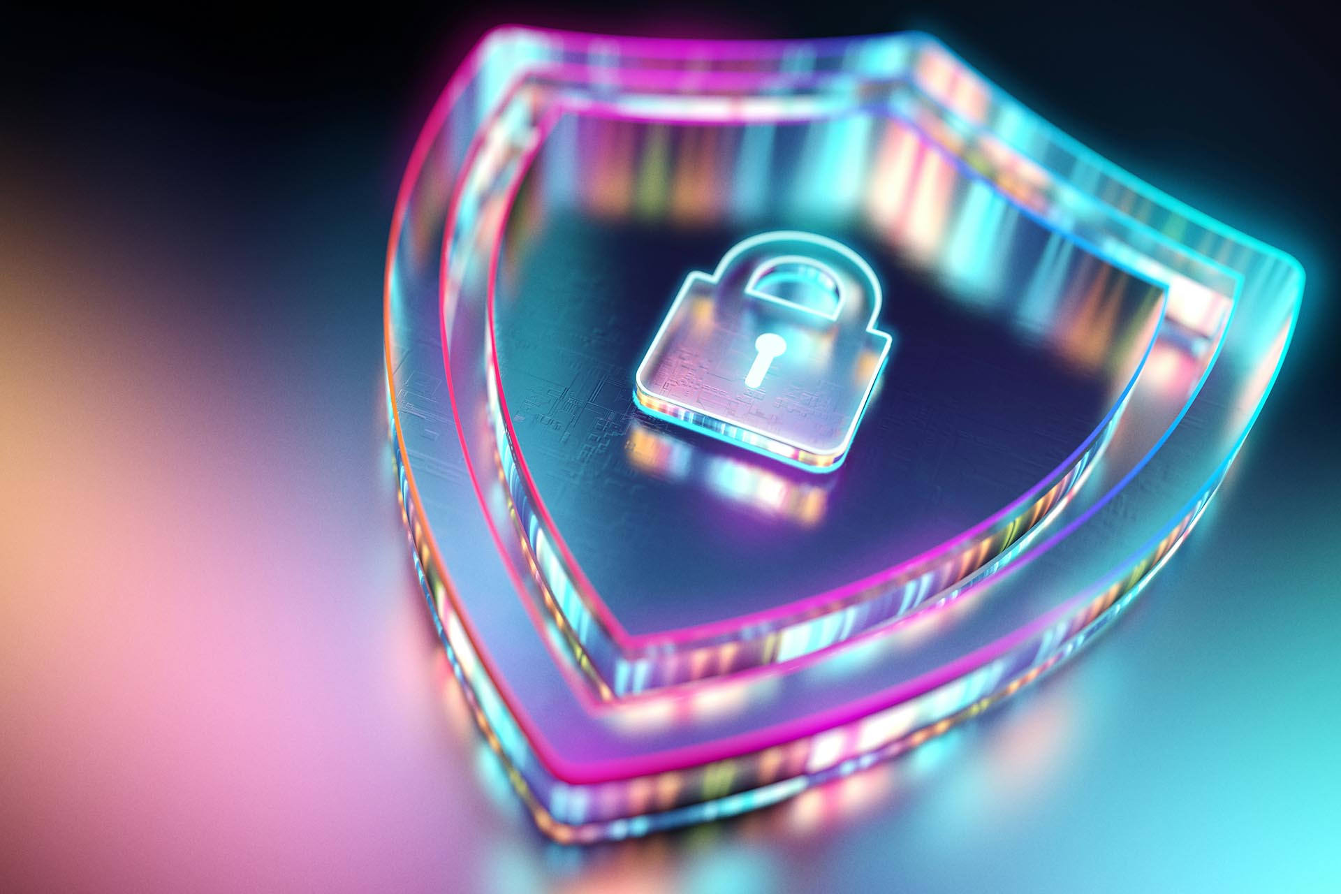 Sköld med ett lås i